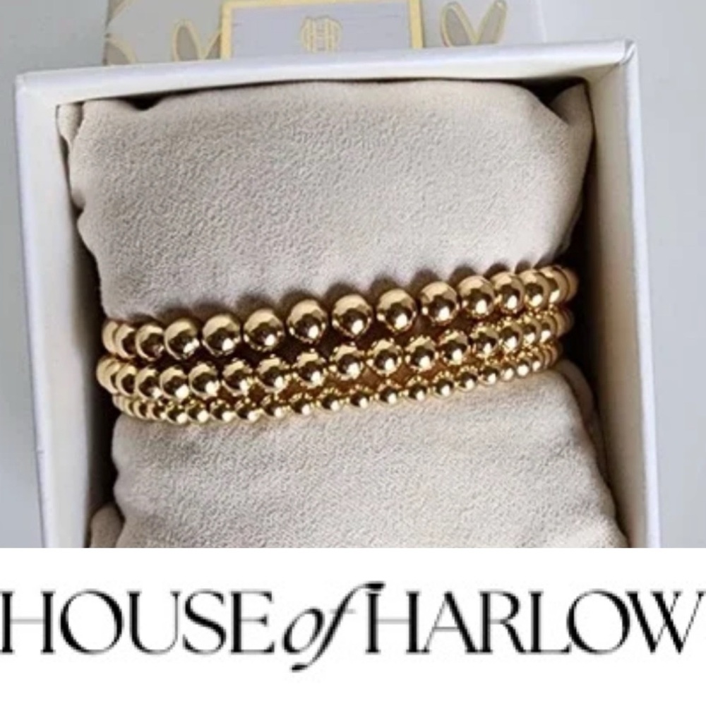Gorgeous, House of Harlow set of 3 gold tone bracelets ❤️